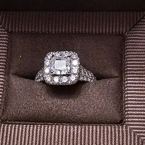 Neil Lane Halo Cushion 2.16 Ctw Diamond Ring